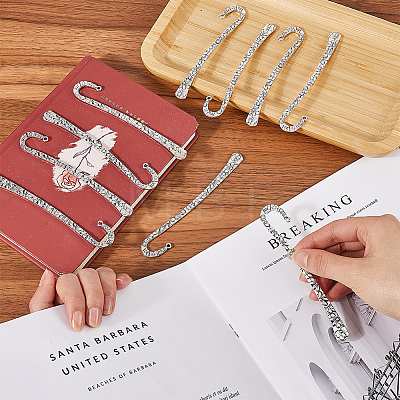 12Pcs Tibetan Style Alloy Bookmark Findings with Hole PALLOY-SC0004-31-1