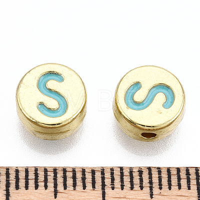 Alloy Enamel Beads ENAM-S122-029S-A-RS-1