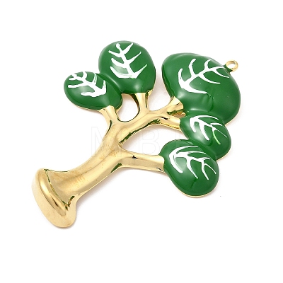 304 Stainless Steel Enamel Big Pendants STAS-P427-06G-01-1