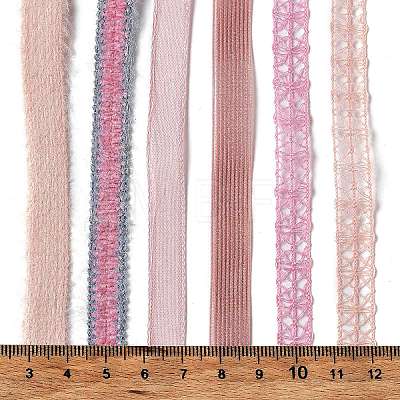 18 Yards 6 Styles Polyester Ribbon SRIB-C001-C03-1