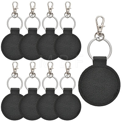 10Pcs PU Leather Keychains KEYC-YW00295-03-1