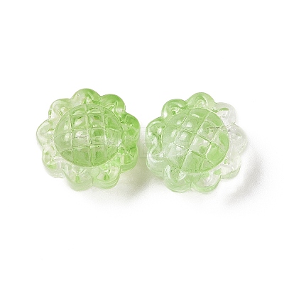 Transparent Spray Painted Glass Beads GLAA-I050-06D-1