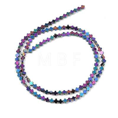 Electroplated Synthetic Non-magnetic Hematite Beads Strands G-J211-A05-01-1