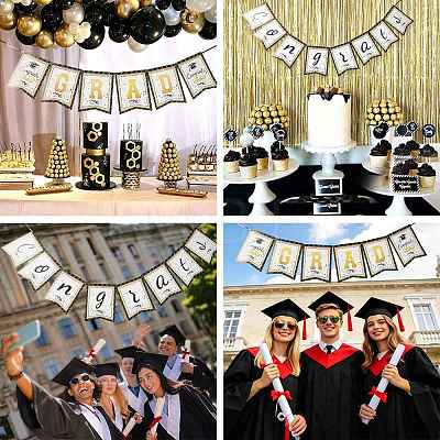 Word Congrats Grad Paper Hanging Flag Banner TH-FZC1645-01-1