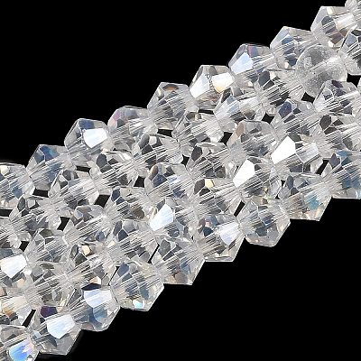 Transparent Electroplate Glass Beads Strands EGLA-A039-T2mm-B13-1