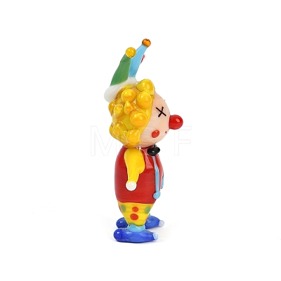 Handmade Lampwork Clown Display Decorations LAMP-Q005-12B-1