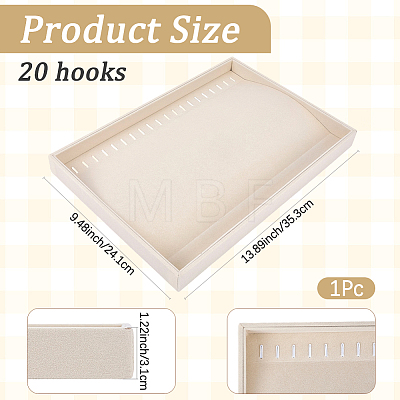 Velvet Necklace Display Organizer Trays NDIS-WH20007-02A-1