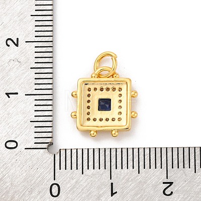 Brass Micro Pave Cubic Zirconia Pendants KK-U033-02G-03-1