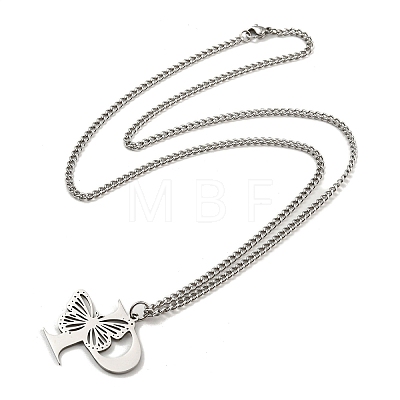 201 Stainless Steel Necklaces NJEW-Q336-01P-P-1