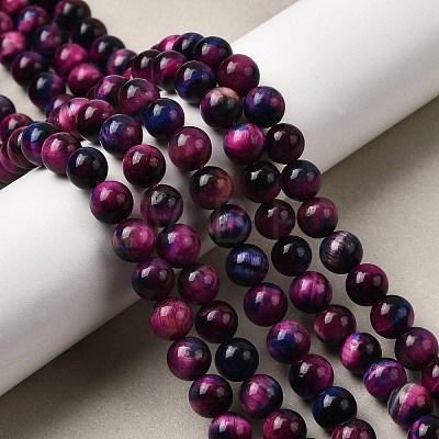 Natural Tiger Eye Beads Strands G-F561-10mm-B09-1