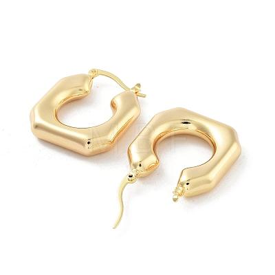 Brass Hoop Earrings EJEW-H301-02G-08-1