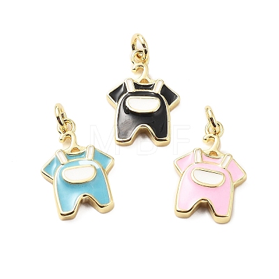 Brass Enamel Charms KK-L237-026G-1