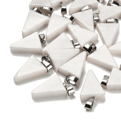 Natural White Jade Pendants G-B127-04P-05-1