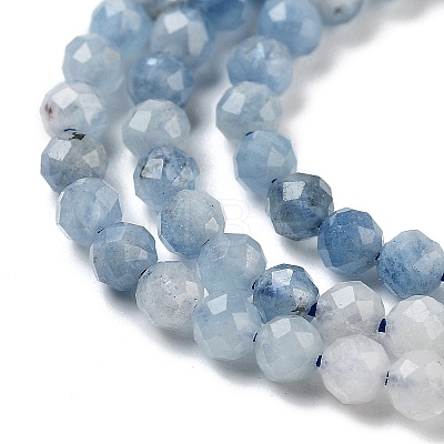 Natural Aquamarine Beads Strands G-B088-C24-03-1