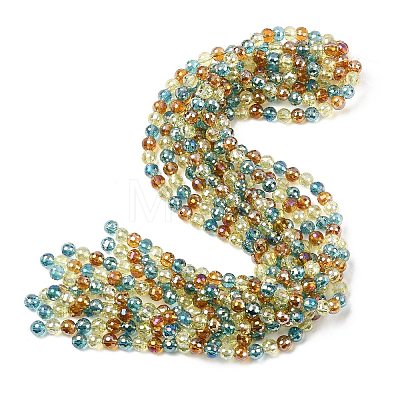 Electroplate Glass Beads Strands EGLA-D300-06-8mm-24-1