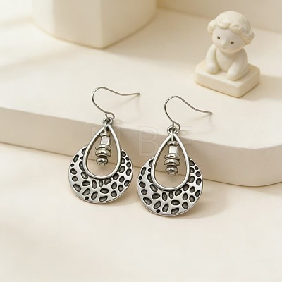 Alloy & CCB Plastic Beads Dangle Earrings WGFA69B-01-1