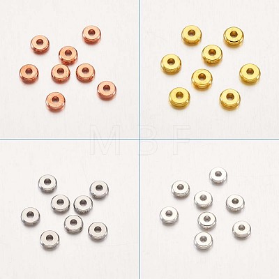 Flat Round Brass Spacer Beads KK-CW0001-01-1