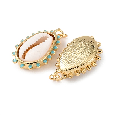Natural Cowrie Shell Pendants KK-C143-40A-G-1