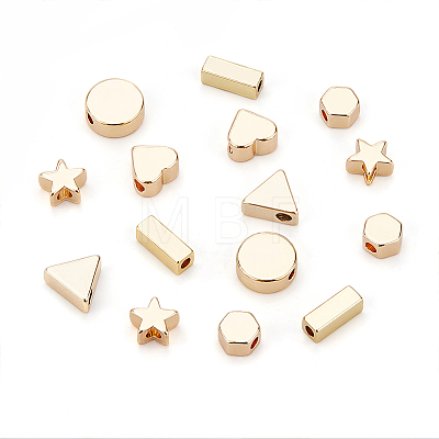 36Pcs 6 Style Brass Beads and Spacer Beads KK-BC0002-26G-1