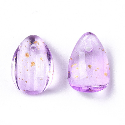 Transparent Spray Painted Glass Charms GLAA-T016-36-H03-1