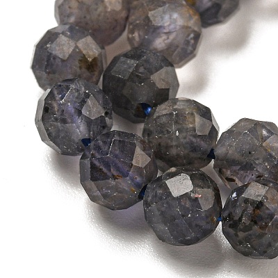 Natural Iolite Beads Strands G-A097-A14-09A-1