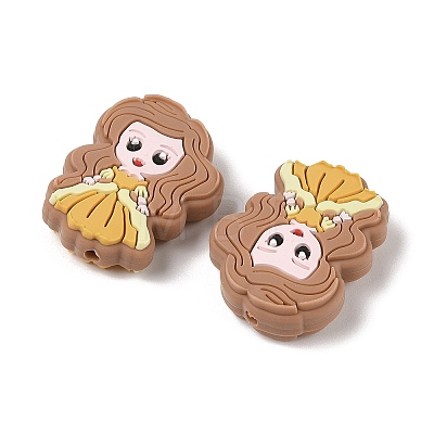 Princess Food Grade Silicone Focal Beads SIL-A008-05C-1