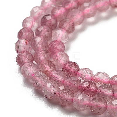 Natural Strawberry Quartz Beads Strands G-G140-A03-03-1