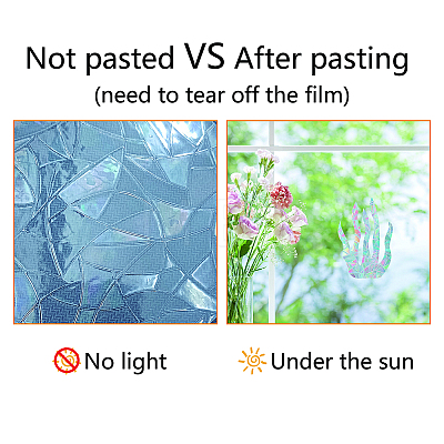 Gorgecraft Waterproof PVC Colored Laser Stained Window Film Adhesive Stickers DIY-WH0256-054-1