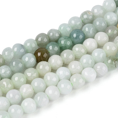 Natural Myanmar Jade Beads Strands G-N353-07F-01-1