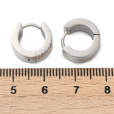 304 Stainless Steel Polishing Effect Hoop Earrings EJEW-M001-30P-1