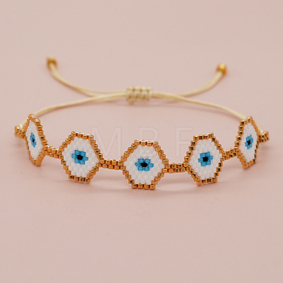 Handmade Glass Seed Bead Braided Bead Bracelets YX9052-2-1