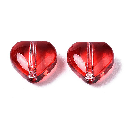Transparent Spray Painted Glass Beads LS-GGLA-S054-012A-02-1