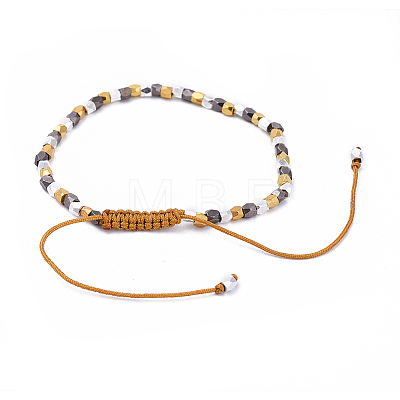 (Jewelry Parties Factory Sale)Adjustable Nylon Thread Braided Beads Bracelets BJEW-JB04380-1