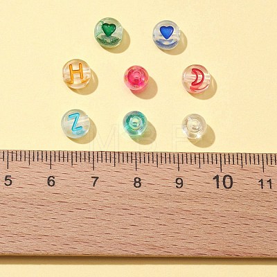 5 Style Transparent Acrylic Enamel Beads MACR-FS0001-23-1