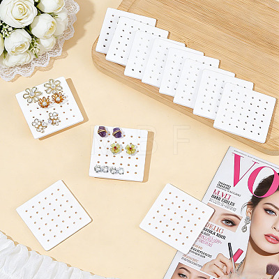 Acrylic Stud Earring Organizer Display Cards CDIS-WH0020-40A-01-1