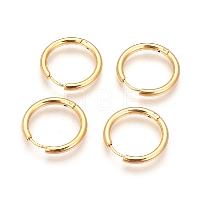 Ion Plating(IP) 304 Stainless Steel Hoop Earrings EJEW-P177-G-16-1