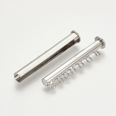 Brass Magnetic Slide Lock Clasps KK-Q740-03P-1