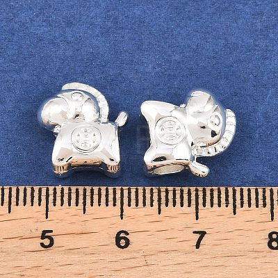 Brass European Beads KK-A292-06S-1