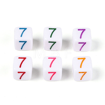 Opaque Acrylic European Large Hole Beads SACR-N020-01A-08-1