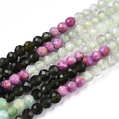 Natural Mixed Gemstone Beads Strands G-D080-A01-03-08-1