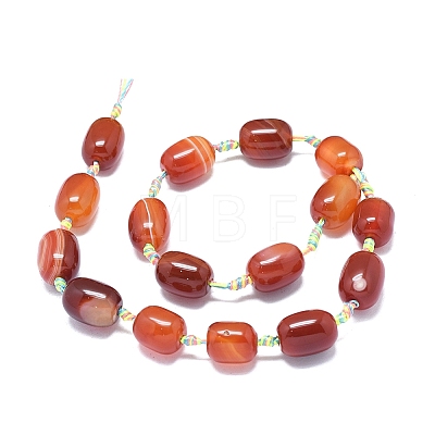 Natural Banded Agate/Striped Agate Beads Strands G-L544-063B-02-1