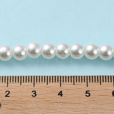 Baking Painted Pearlized Glass Pearl Round Bead Strands HY-Q003-6mm-01-1