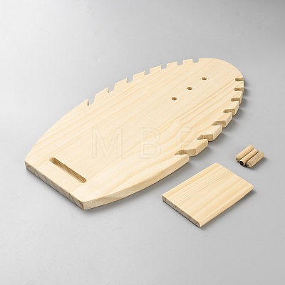 Wooden Slant Back Necklace Display Board NDIS-WH0016-09C-1