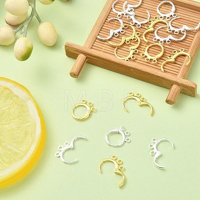 20Pcs 2 Colors Brass Leverback Earring Findings KK-CJ0002-06-1