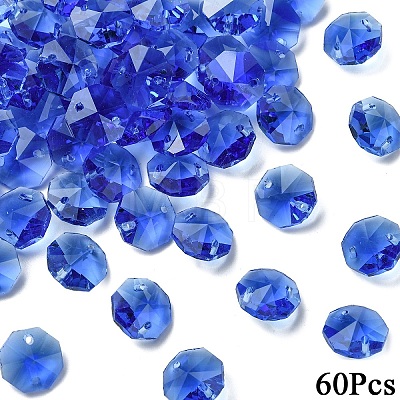 60Pcs Electroplate Glass Links Connectors EGLA-YW0005-60A-1