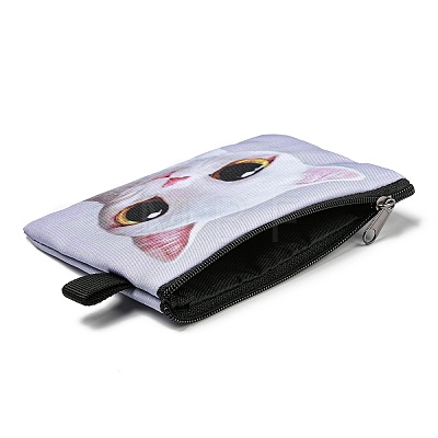 Cute Cat Polyester Zipper Wallets ANIM-PW0002-28A-1