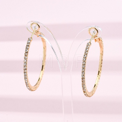 Brass Micro Pave Cubic Zirconia Stud Earrings EJEW-R025-32G-1