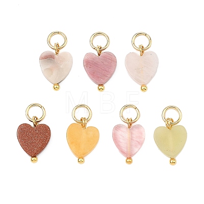 Natural & Synthetic Mixed Gemstone Pendants PALLOY-JF05586-01-1