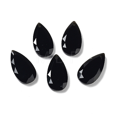 Natural Obsidian Faceted Pendants X-G-D082-01C-1