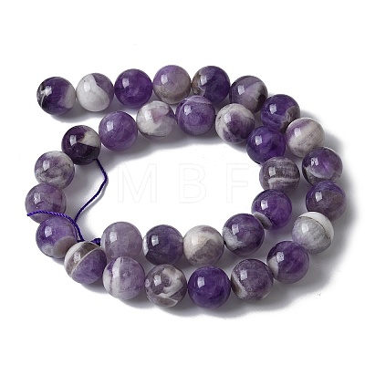 Faceted Round Natural Chevron Amethyst Bead Strands G-S380-01C-1